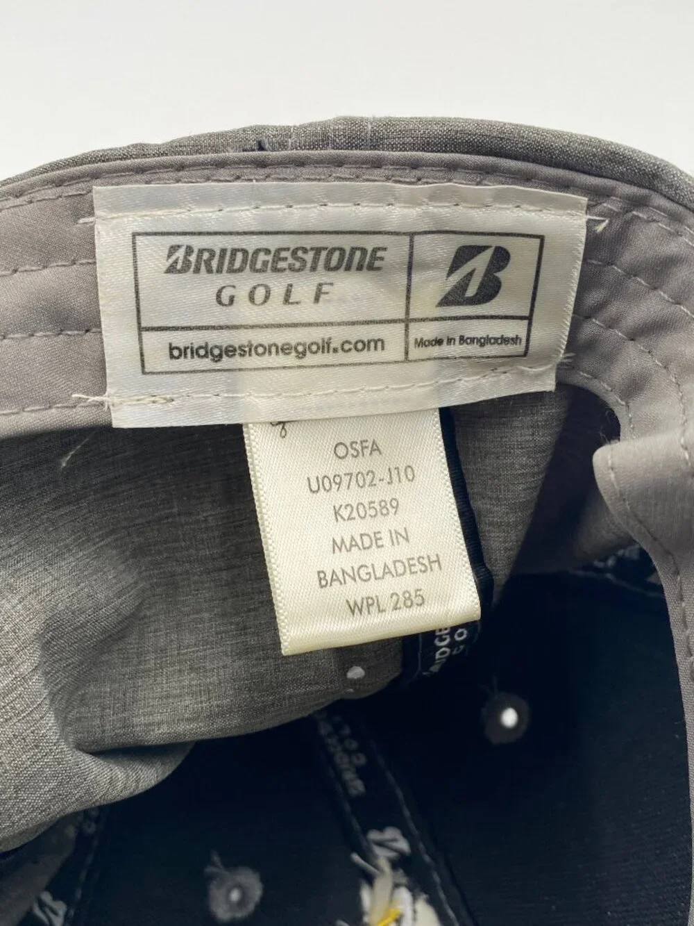 Bridgestone Golf White Heron Golf Club Hat Strapback Gray Cap OSFA Adjustable
